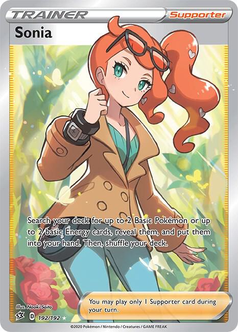 Sonia (Full Art) Ultra Rare SWSH02: Rebel Clash 192/192 NM (Back)