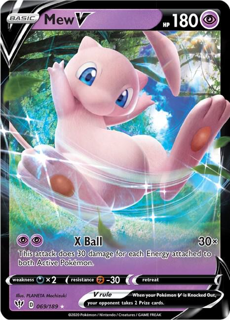 Mew V Ultra Rare SWSH03: Darkness Ablaze 069/189 NM