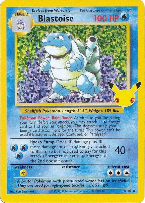 Blastoise Classic Collection Celebrations: Classic Collection 2/102 NM (Back)