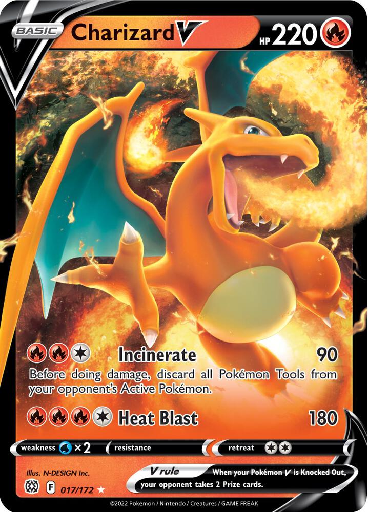 Charizard V Ultra Rare SWSH09: Brilliant Stars 017/172 NM