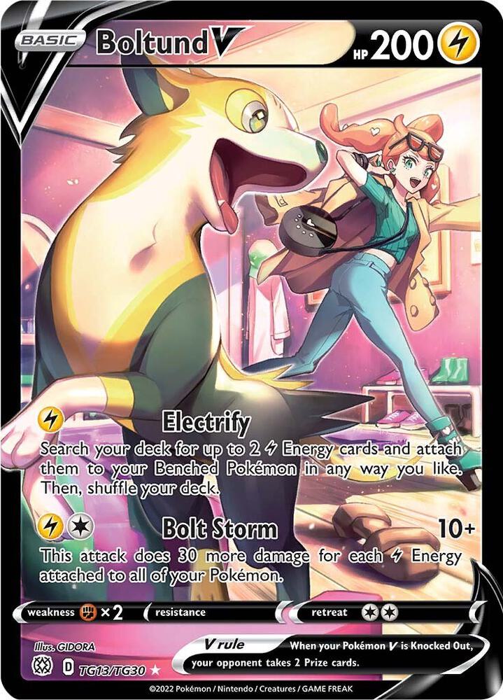 Boltund V Ultra Rare SWSH09: Brilliant Stars Trainer Gallery TG13/TG30 NM