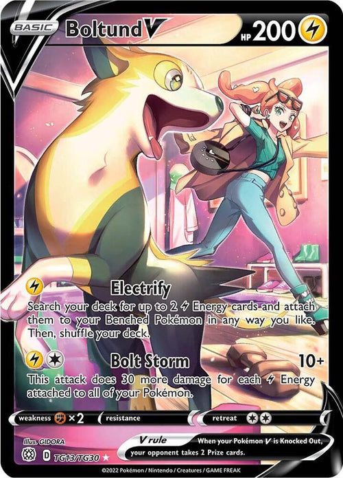 Boltund V Ultra Rare SWSH09: Brilliant Stars Trainer Gallery TG13/TG30 NM