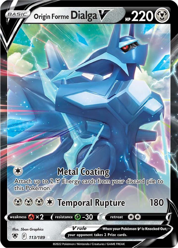 Origin Forme Dialga V Ultra Rare SWSH10: Astral Radiance 113/189 NM