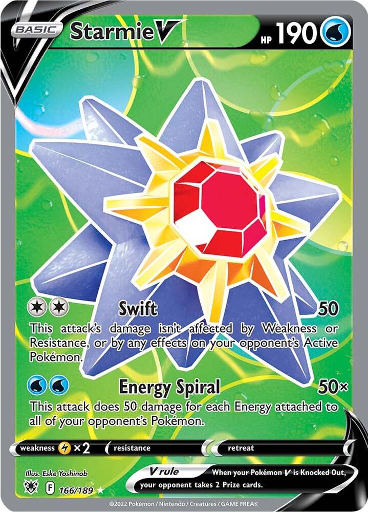 Starmie V (Full Art) Ultra Rare SWSH10: Astral Radiance 166/189 NM