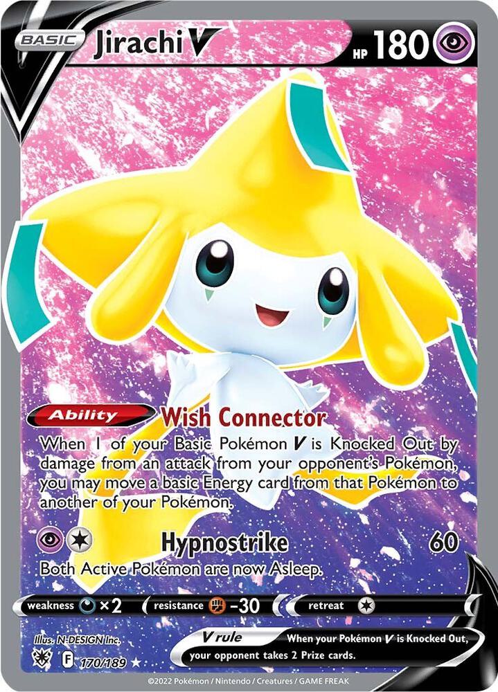 Jirachi V (Full Art) Ultra Rare SWSH10: Astral Radiance 170/189 NM