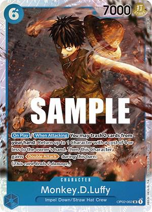Monkey.D.Luffy (062) SR Paramount War OP02-062 NM (Back)