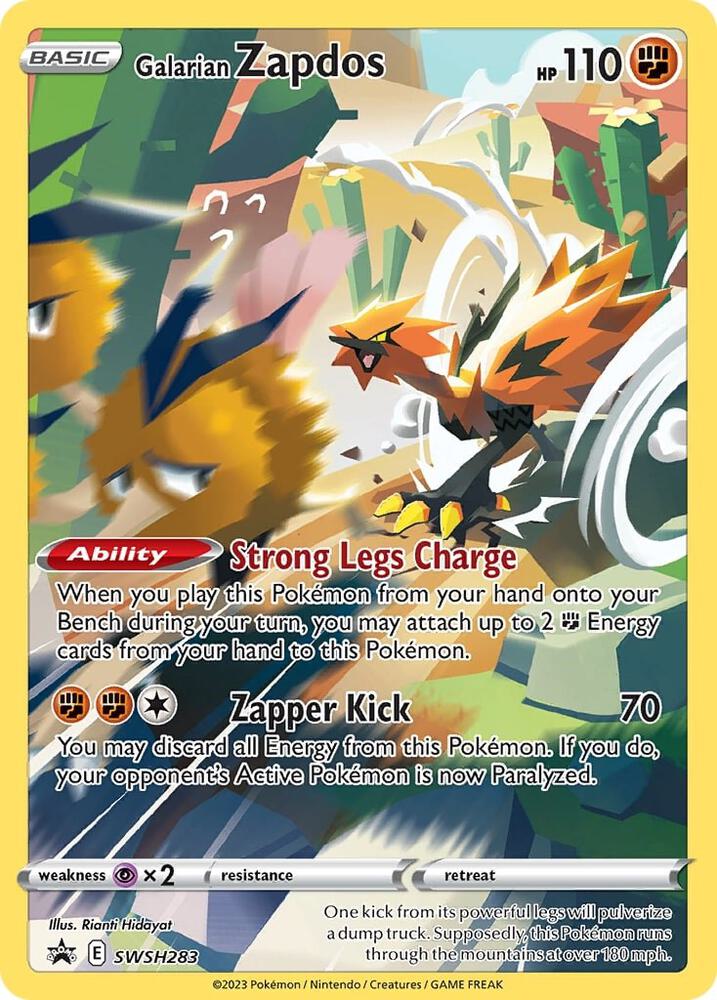 Galarian Zapdos - Promo SWSH: Sword & Shield Promo Cards SWSH283 NM (Back)