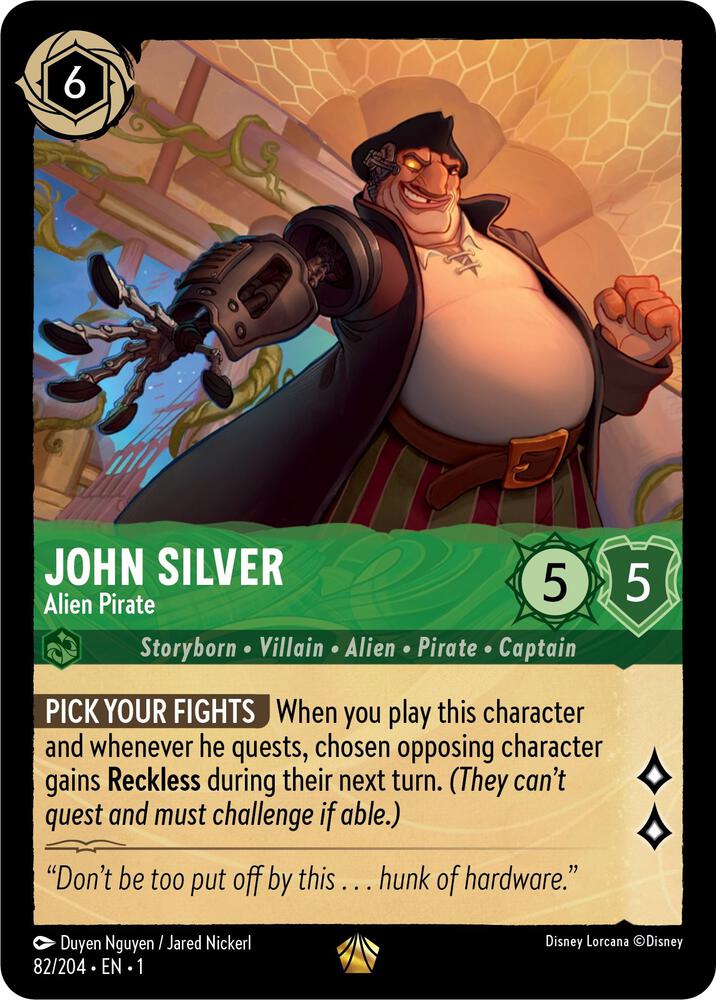 John Silver - Alien Pirate Legendary The First Chapter 82/204 NM (Back)