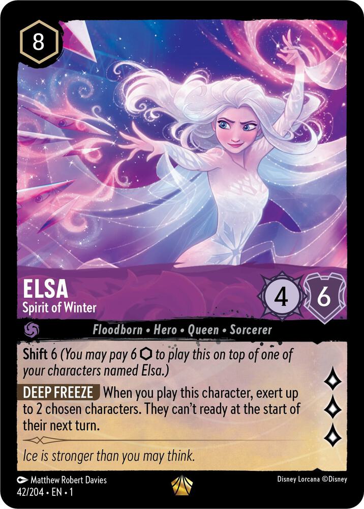 Elsa - Spirit of Winter Legendary Fabled 43/204 NM (Back)