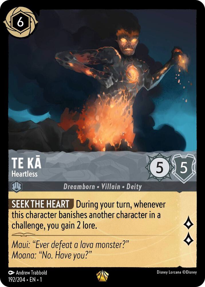 Te Ka - Heartless Legendary The First Chapter 192/204 NM (Back)