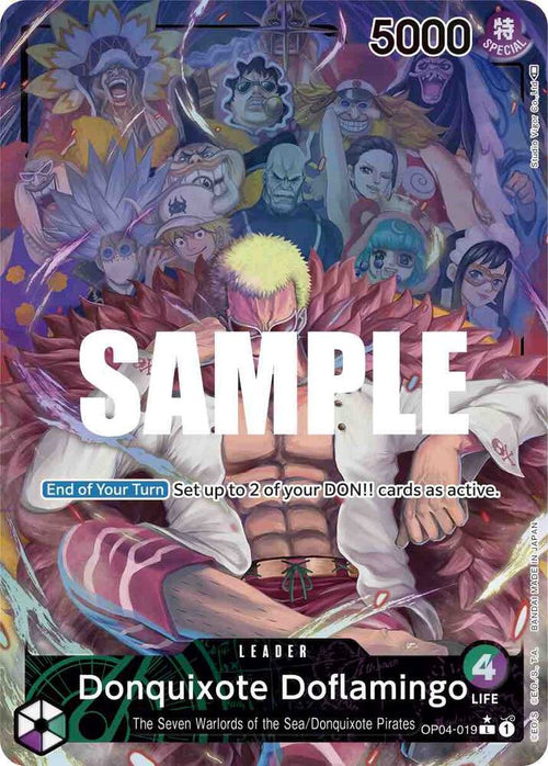 Donquixote Doflamingo (019) (Alternate Art) L Kingdoms of Intrigue OP04-019 NM (Back)
