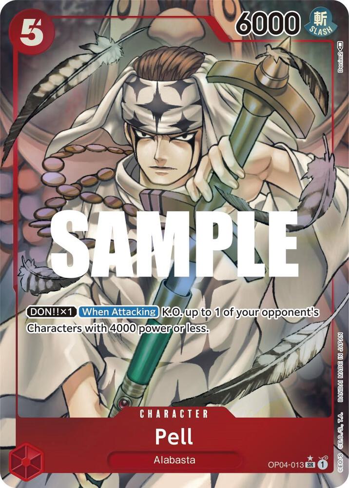 Pell (Alternate Art) SR Kingdoms of Intrigue OP04-013 NM (Back)