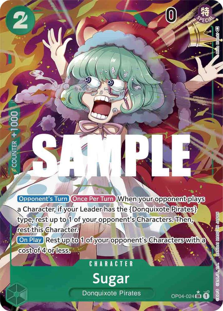 Sugar (Alternate Art) SR Kingdoms of Intrigue OP04-024 NM (Back)