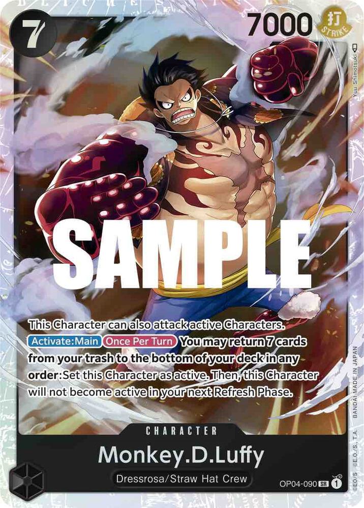 Monkey.D.Luffy SR Kingdoms of Intrigue OP04-090 NM (Back)