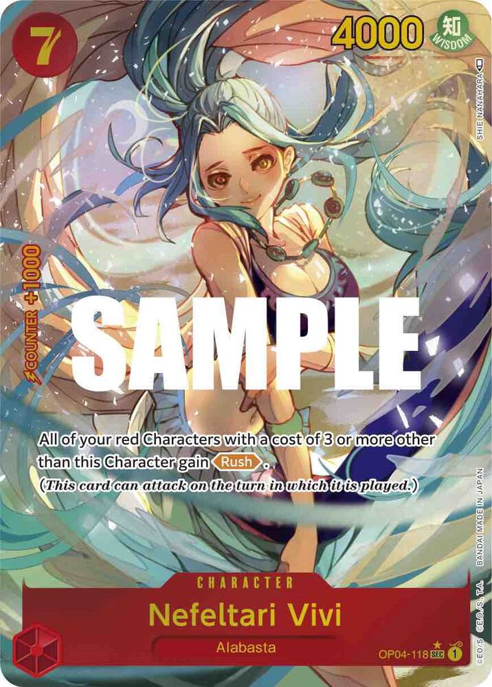 Nefeltari Vivi (118) (Alternate Art) SEC Kingdoms of Intrigue OP04-118 NM (Back)