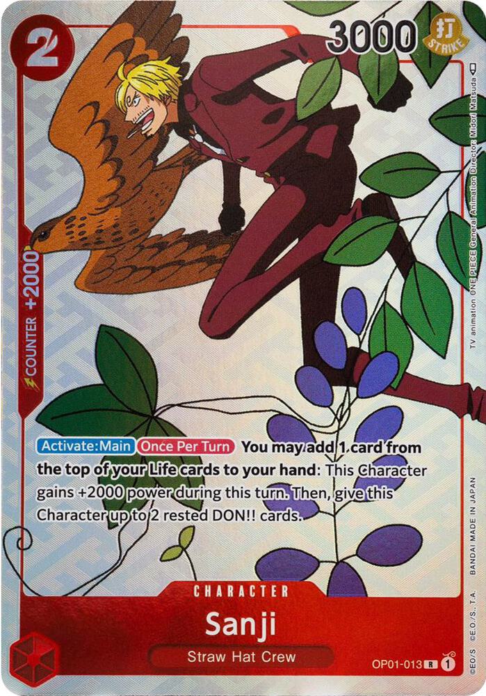 Sanji (Gift Collection 2023) R One Piece Promotion Cards OP01-013 NM (Back)