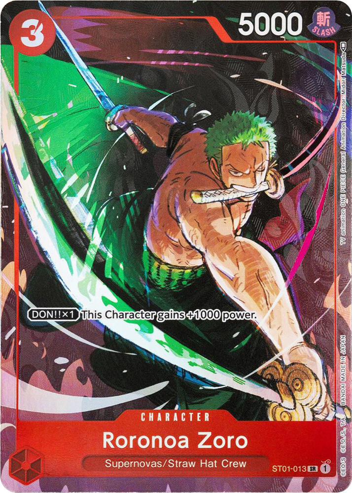 Roronoa Zoro (Gift Collection 2023) SR One Piece Promotion Cards ST01-013 NM (Back)
