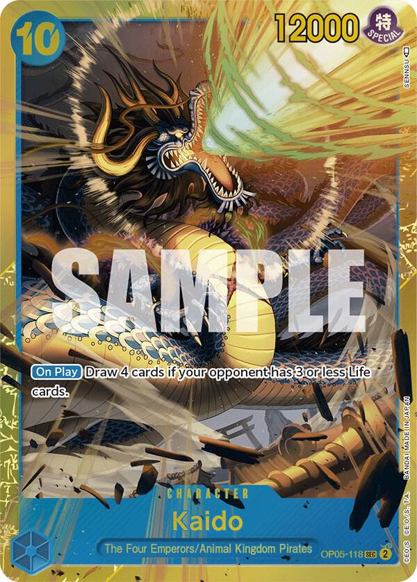 Kaido (118) SEC Awakening of the New Era OP05-118 NM (Back)