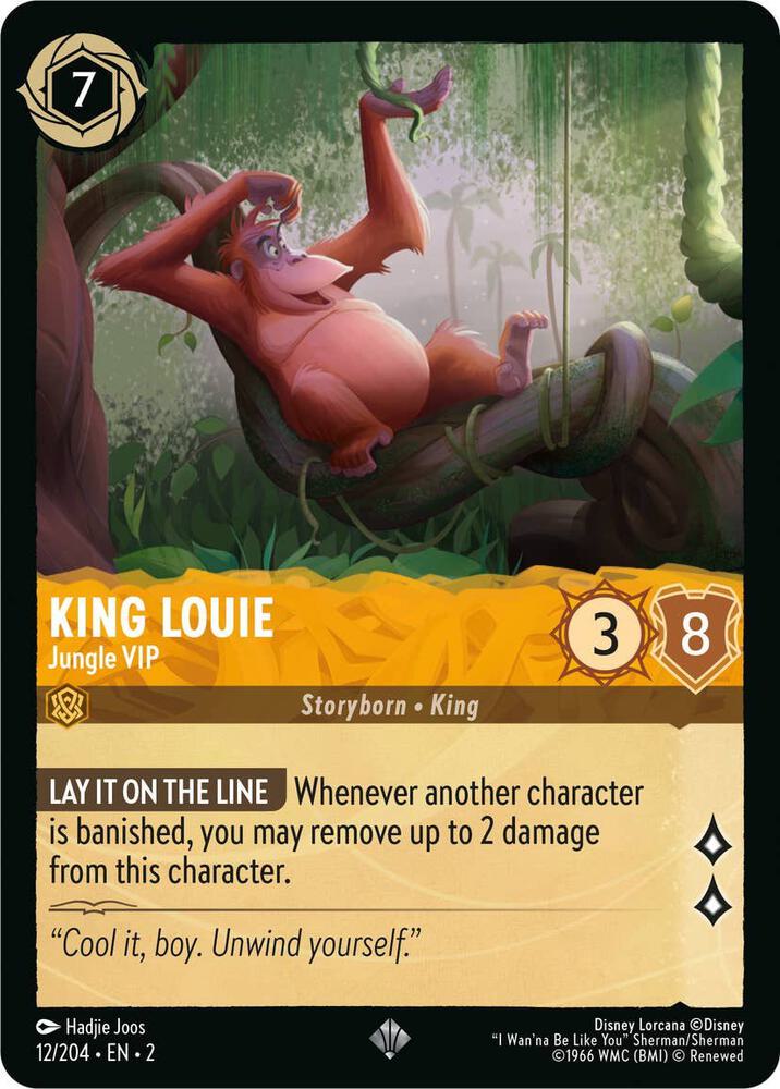 King Louie - Jungle VIP Super Rare Rise of the Floodborn 12/204 NM (Back)