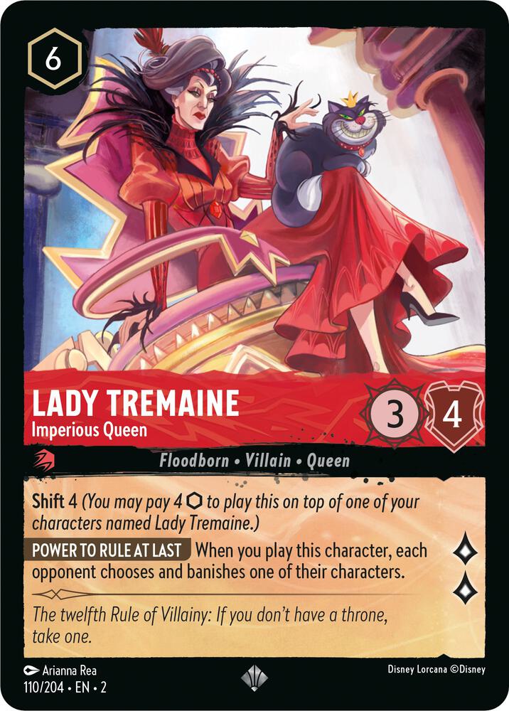 Lady Tremaine - Imperious Queen Super Rare Rise of the Floodborn 110/204 NM (Back)