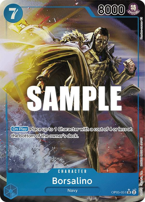 Borsalino (Alternate Art) SR Awakening of the New Era OP05-051 NM (Back)