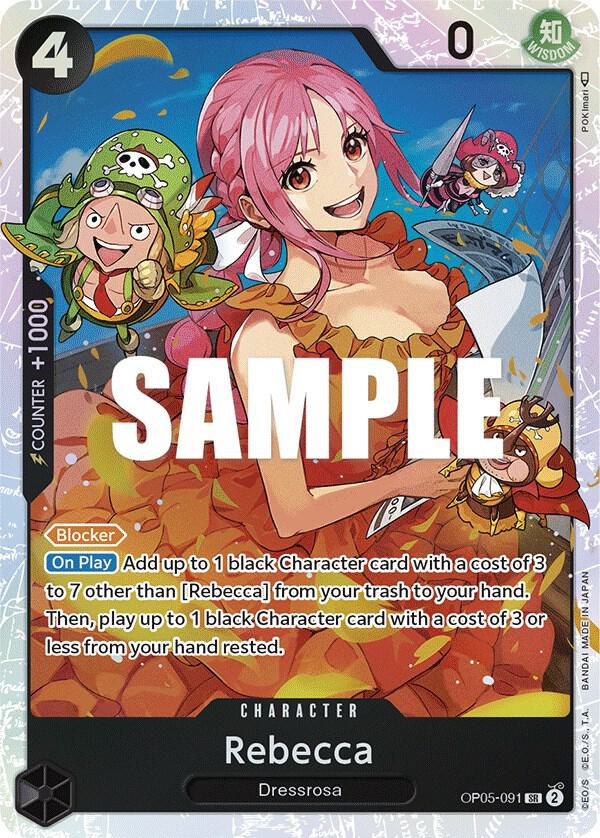Rebecca SR Awakening of the New Era OP05-091 NM (Back)