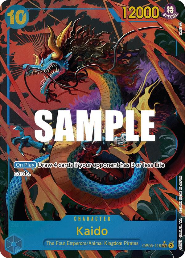 Kaido (118) (Alternate Art) SEC Awakening of the New Era OP05-118 NM (Back)