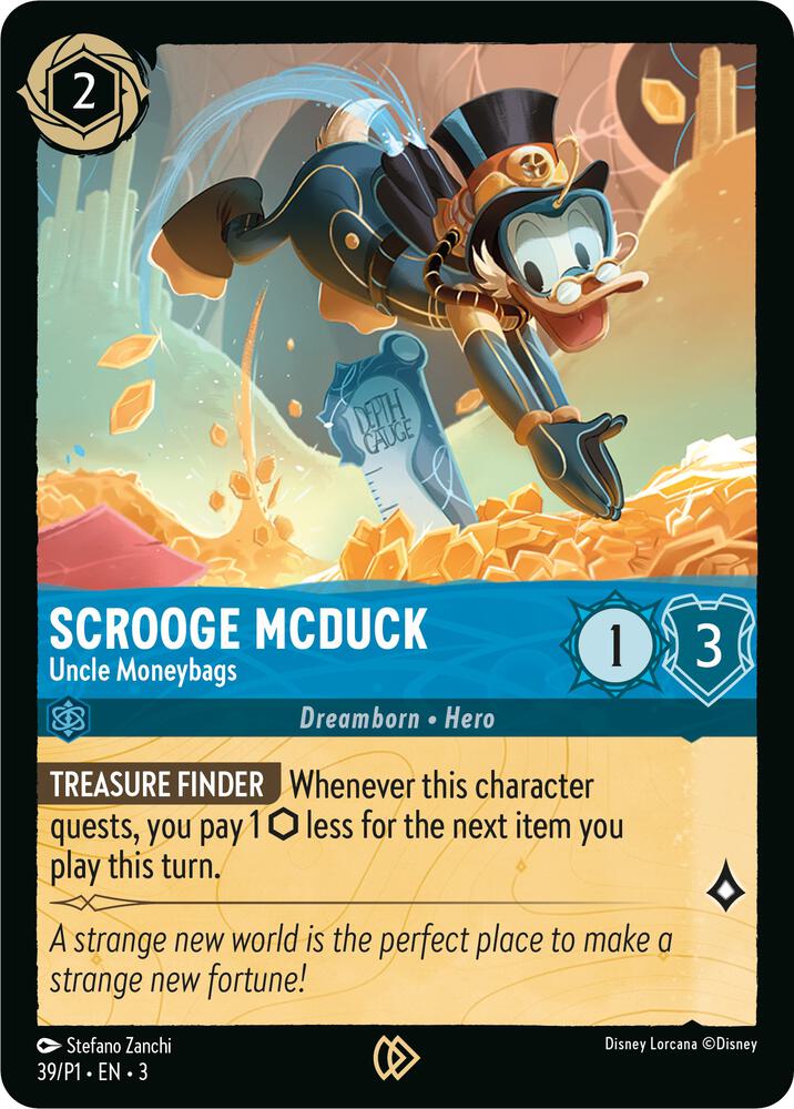 Scrooge McDuck - Uncle Moneybags Promo Disney Lorcana Promo Cards 39 NM (Back)
