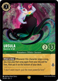 Ursula - Deceiver of All Legendary Into the Inklands 91/204 NM (Back)