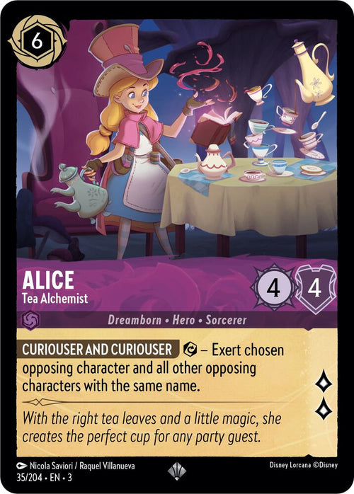 Alice - Tea Alchemist Super Rare Into the Inklands 35/204 NM (Back)
