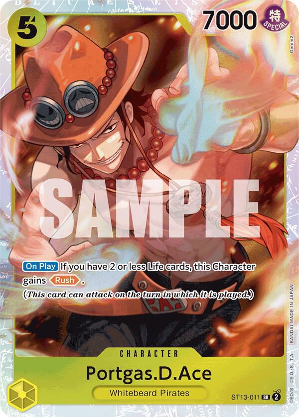 Portgas.D.Ace (011) SR Ultra Deck: The Three Brothers ST13-011 NM (Back)