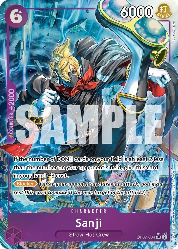 Sanji (Parallel) SR 500 Years in the Future OP07-064 NM (Back)