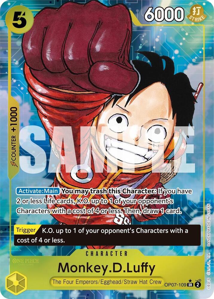 Monkey.D.Luffy (Parallel) SR 500 Years in the Future OP07-109 NM (Back)