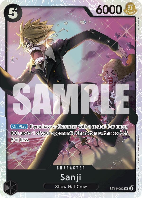 Sanji SR Starter Deck 14: 3D2Y ST14-003 NM (Back)