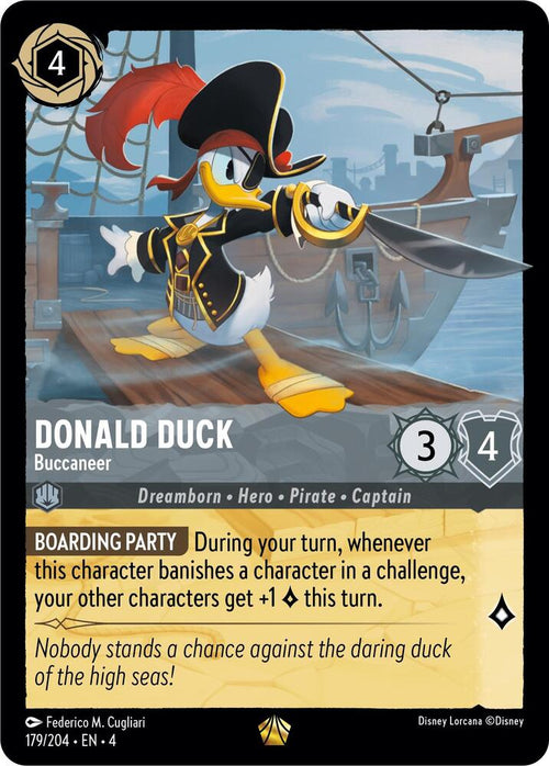 Donald Duck - Buccaneer Legendary Ursula's Return 179/204 NM (Back)