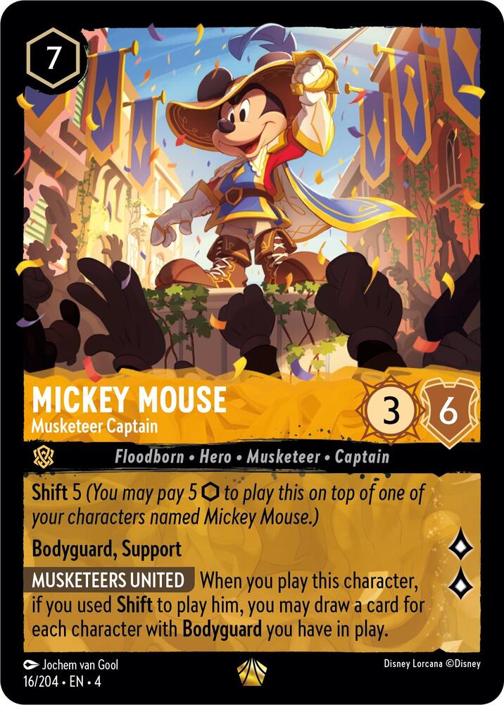 Mickey Mouse - Musketeer Captain Legendary Ursula's Return 16/204 NM (Back)