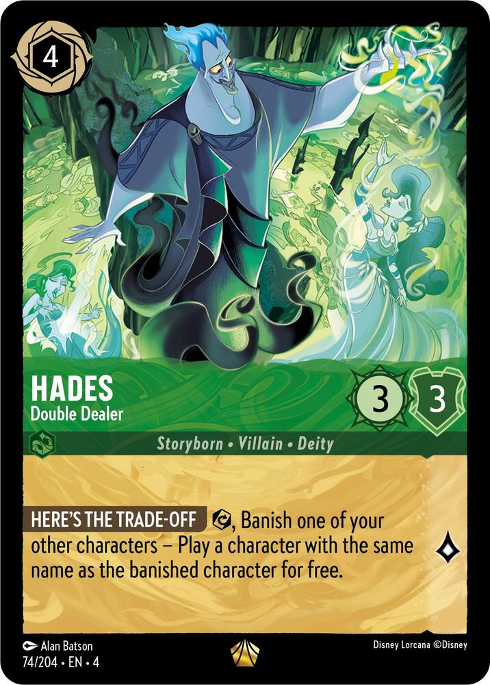 Hades - Double Dealer Legendary Ursula's Return 74/204 NM (Back)
