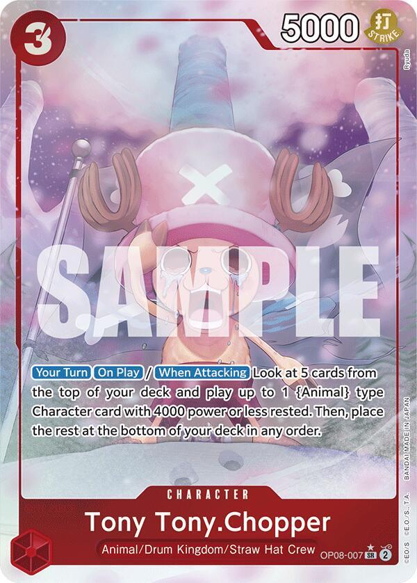 Tony Tony.Chopper (0070) (Parallel) SR Two Legends OP08-007 NM (Back)