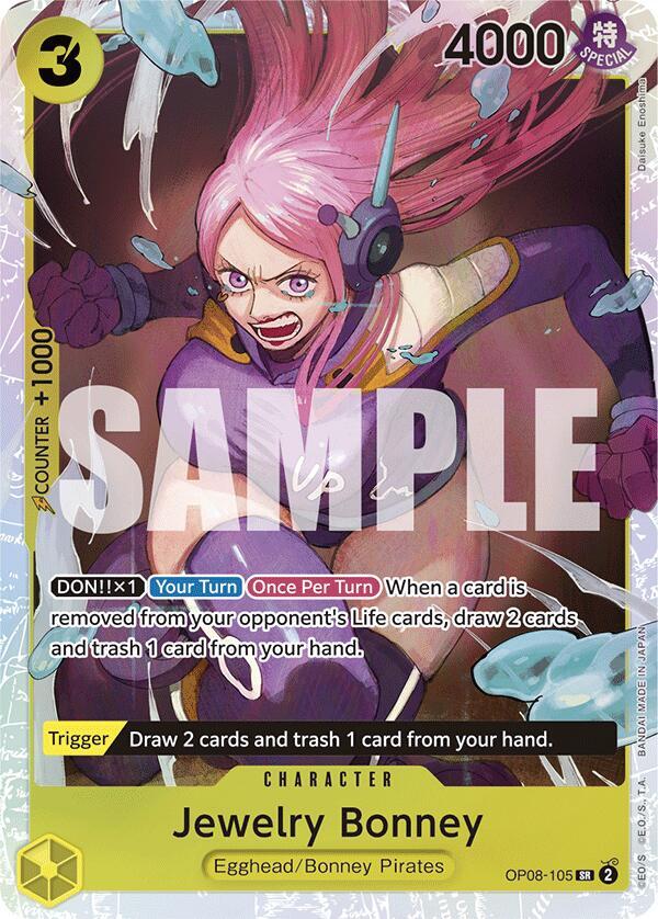 Jewelry Bonney SR Two Legends OP08-105 NM (Back)