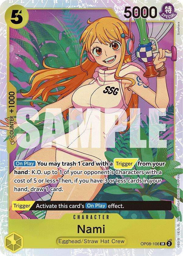 Nami SR Two Legends OP08-106 NM (Back)