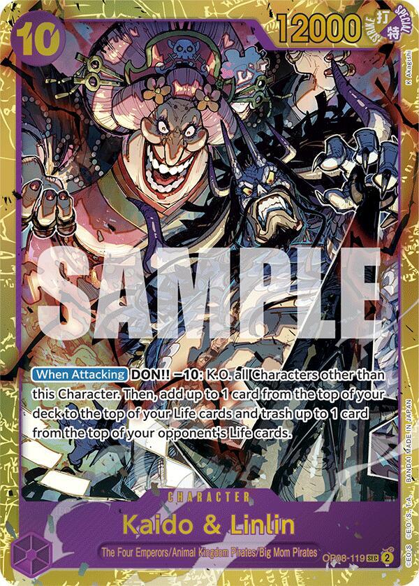 Kaido & Linlin SEC Two Legends OP08-119 NM (Back)