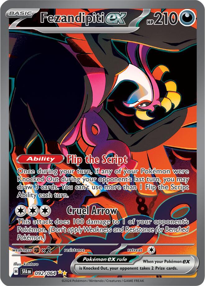 Fezandipiti ex - Special Illustration Rare SV: Shrouded Fable 092/064 NM (Back)