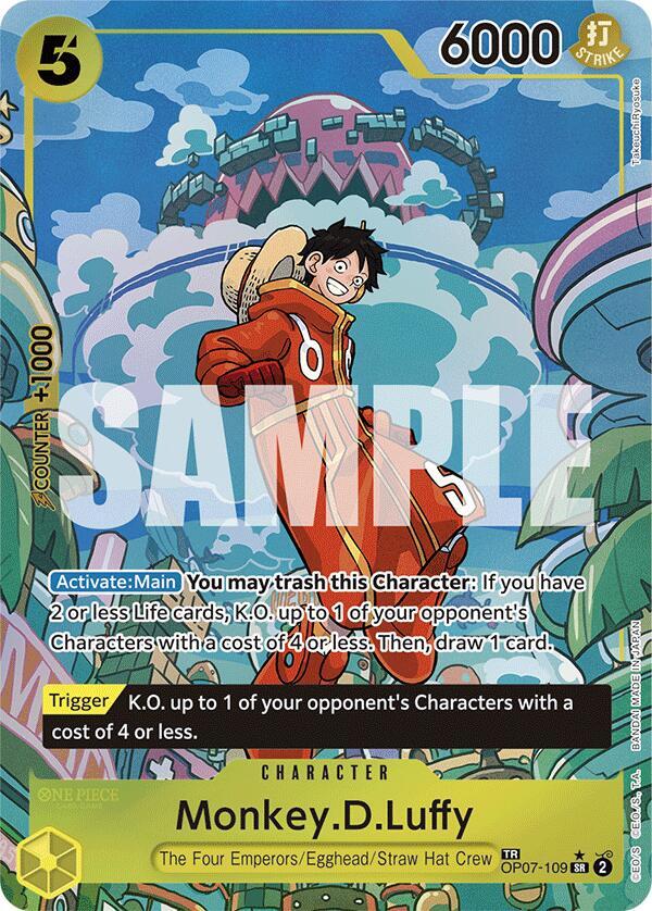 Monkey.D.Luffy (TR) TR Two Legends OP07-109 NM (Back)