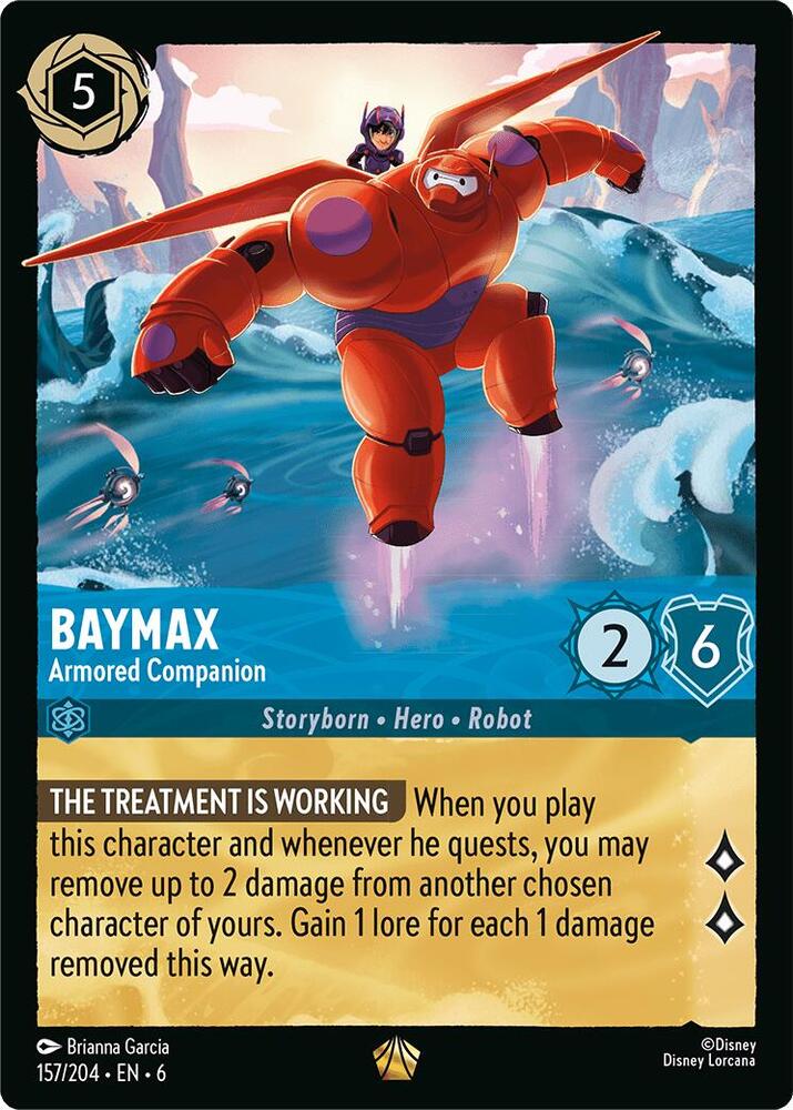 Baymax - Armored Companion Legendary Azurite Sea 157/204 NM (Back)
