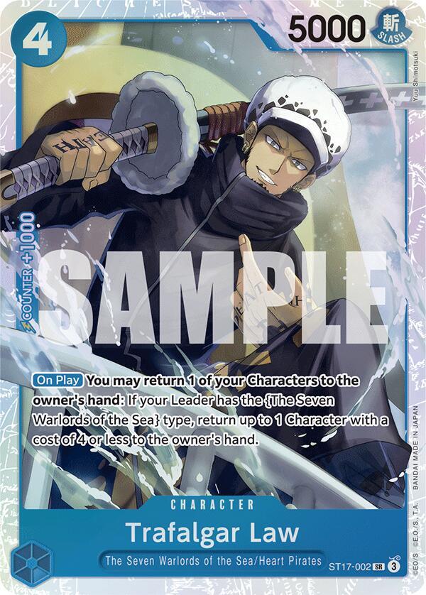 Trafalgar Law () SR Starter Deck 17: BLUE Donquixote Doflamingo ST17-002 NM (Back)