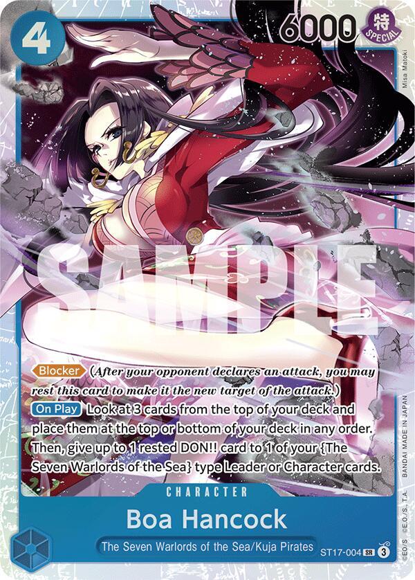 Boa Hancock SR Starter Deck 17: BLUE Donquixote Doflamingo ST17-004 NM (Back)