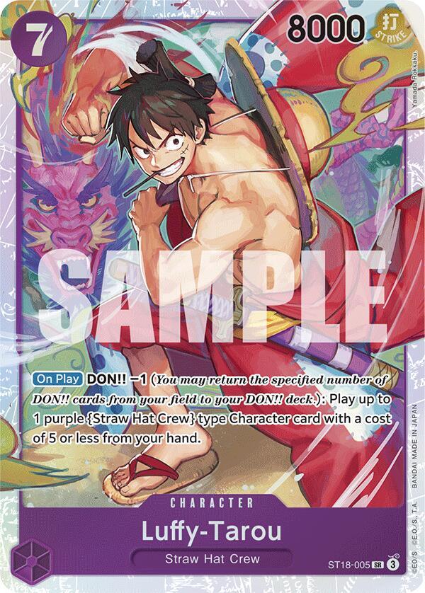 Luffy-Tarou SR Starter Deck 18: PURPLE Monkey.D.Luffy ST18-005 NM (Back)