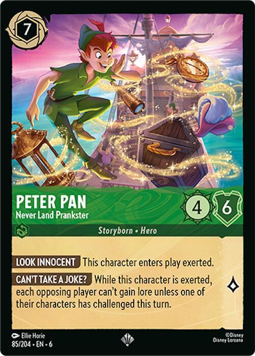Peter Pan - Never Land Prankster Super Rare Azurite Sea 85/204 NM (Back)