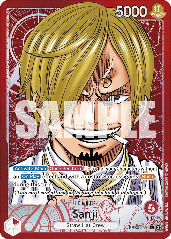 Sanji (Alternate Art) L Premium Booster -The Best- PRB01-001 NM (Back)