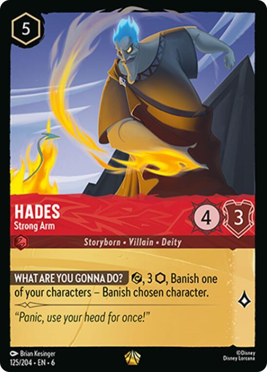 Hades - Strong Arm Legendary Azurite Sea 125/204 NM (Back)